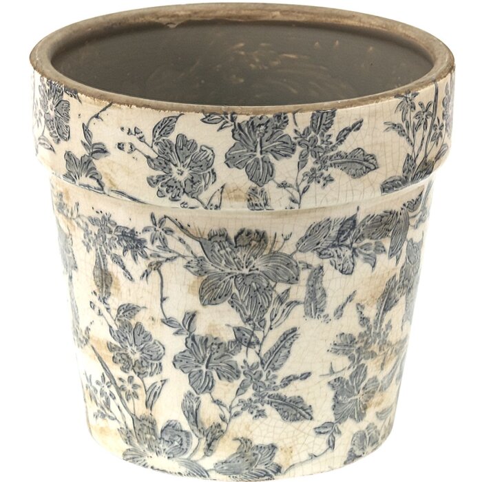 Clayre & Eef 6ce1448m Flowerpot for indoor Grey, Beige ø 16x15 cm