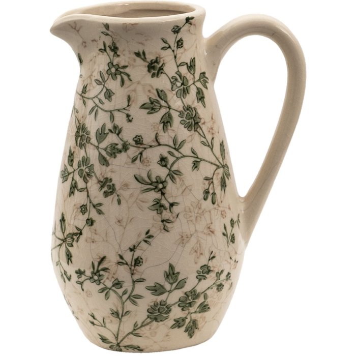 Clayre & Eef 6ce1456s Decorative Jug Green, Brown, Beige 16x12x22 cm