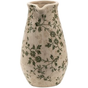 Clayre & Eef 6ce1456s Decorative Jug Green, Brown, Beige 16x12x22 cm