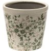 Clayre & Eef 6ce1457m Flower pot for indoor Green, Brown, Beige ø 14x13 cm