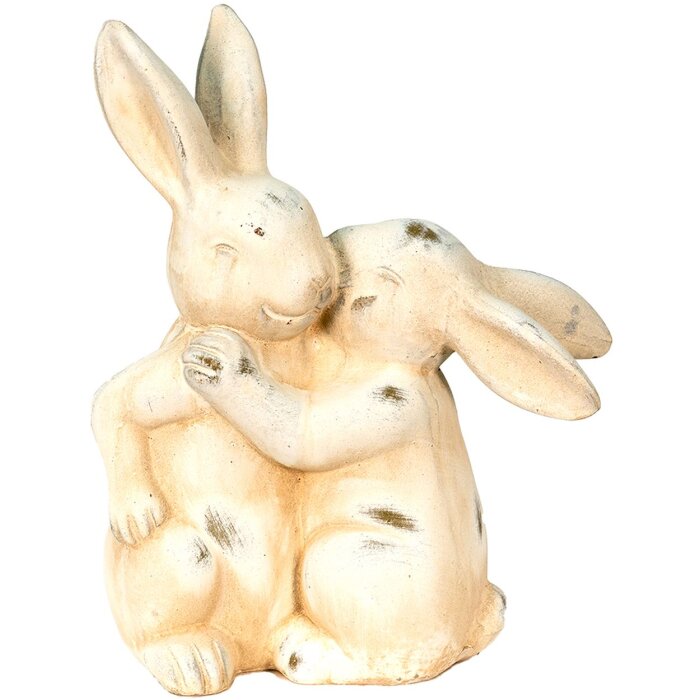 Clayre & Eef 6ce1485 Deco Rabbit White, Grey 20x10x25 cm