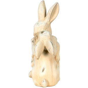 Clayre & Eef 6ce1485 Deco Rabbit White, Grey 20x10x25 cm