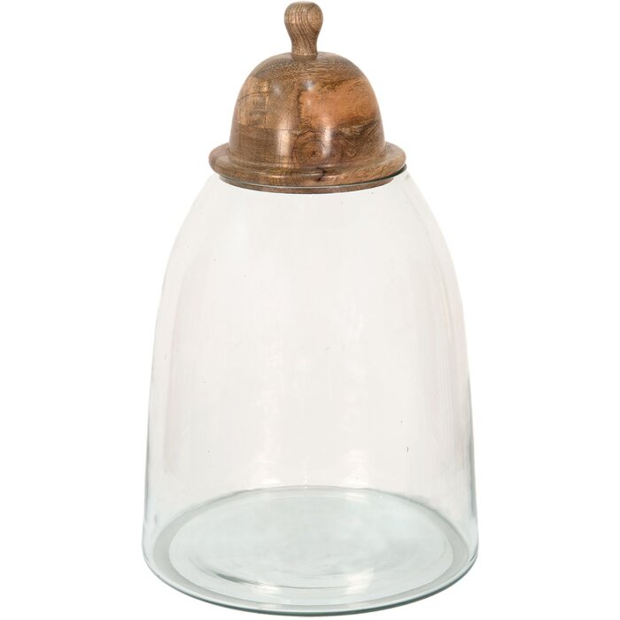 Clayre & Eef 6gl3547 Storage Jar with Lid Transparent ø 23x38 cm