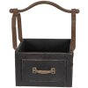 Clayre & Eef 6h1915z storage basket black 24x19x28 cm