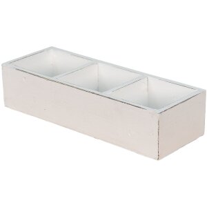 Clayre & Eef 6h1987w Wooden Box White 33x12x7 cm