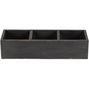 Clayre & Eef 6h1987z wood box black 33x12x7 cm