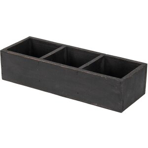 Clayre & Eef 6h1987z wood box black 33x12x7 cm