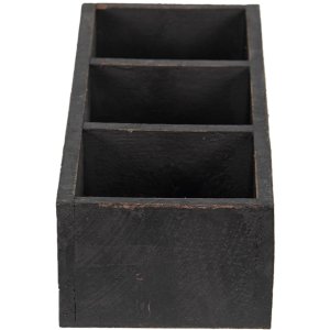 Clayre & Eef 6h1987z wood box black 33x12x7 cm