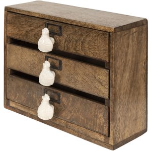 Clayre & Eef 6h2109 Dresser Brown Mini 29x14x22 cm