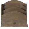 Clayre & Eef 6h2111 Letter rack brown 33x13x31 cm