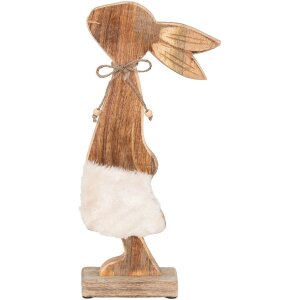 Clayre & Eef 6h2155 Deco Rabbit Brown, White 18x6x40 cm