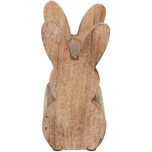 Clayre & Eef 6h2157l wooden box rabbit brown 16x12x25 cm