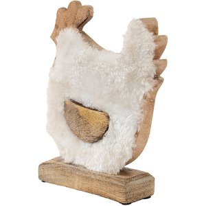 Clayre & Eef 6h2162m Deco Rooster White, Brown...