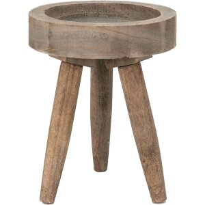 Clayre & Eef 6h2212 Plant table Brown ø 16x20 cm