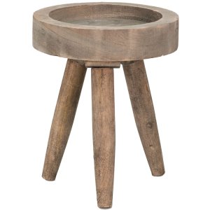 Clayre & Eef 6h2212 Plant table Brown ø 16x20 cm