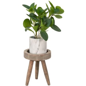 Clayre & Eef 6h2212 Plant table Brown ø 16x20 cm