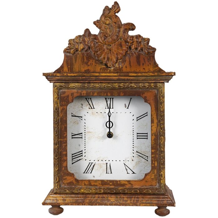 Clayre & Eef 6kl0747 Table clock Brown 27x12x44 cm