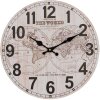 Clayre & Eef 6kl0755 Wall clock Brown ø 34x4 cm - 1xAA