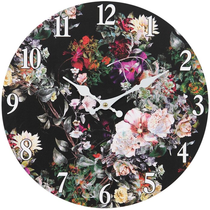 Clayre & Eef 6kl0759 Wall Clock Black ø 34x4 cm - 1xAA