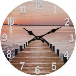 Clayre & Eef 6kl0761 Wall clock Brown ø 34x4...