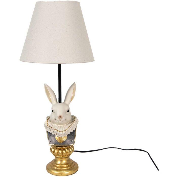 Clayre & Eef 6lmc0056 Table lamp rabbit beige ø 22x57 cm