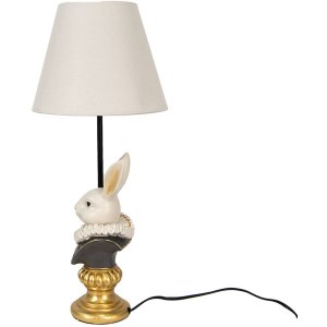 Clayre & Eef 6lmc0056 Table lamp rabbit beige ø 22x57 cm