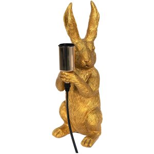 Clayre & Eef 6lmp748 Table lamp Rabbit Gold color...