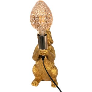 Clayre & Eef 6lmp748 Table lamp Rabbit Gold color...