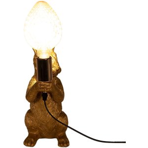 Clayre & Eef 6lmp748 Table lamp Rabbit Gold color 13x17x36 cm E27-max 1x60W