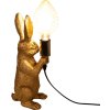 Clayre & Eef 6lmp748 Table lamp Rabbit Gold color 13x17x36 cm E27-max 1x60W