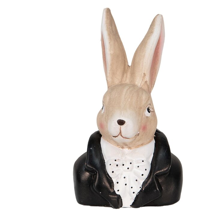 Clayre & Eef 6mg0025 Deco Rabbit Black 11x9x19 cm