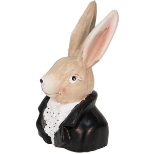 Clayre & Eef 6mg0025 Deco Rabbit Black 11x9x19 cm