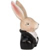 Clayre & Eef 6mg0025 Deco Rabbit Black 11x9x19 cm