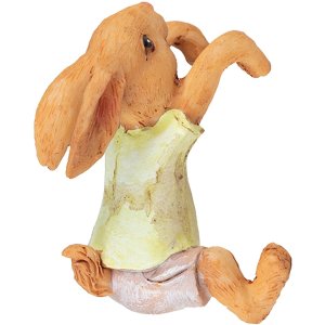 Clayre & Eef 6pr3532 Deco Rabbit Green, Brown 5x5x9 cm