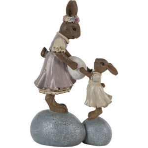 Clayre & Eef 6pr3537 Deco Rabbit Pink, Beige 10x6x17 cm