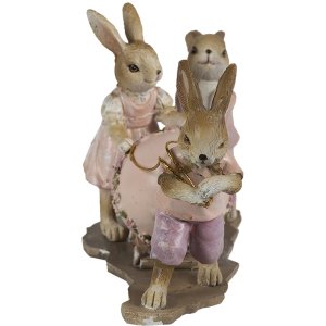 Clayre & Eef 6pr3543 Deco Rabbit Pink, Beige 17x8x11 cm