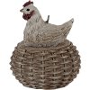 Clayre & Eef 6pr3555 Pendant Jewelry Chicken White, Brown 5x5x6 cm