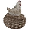 Clayre & Eef 6pr3555 Pendant Jewelry Chicken White, Brown 5x5x6 cm