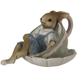 Clayre & Eef 6pr3558 Deco Rabbit Grey 11x8x7 cm