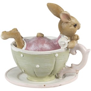 Clayre & Eef 6pr3560 Deco Rabbit Grey 10x8x9 cm