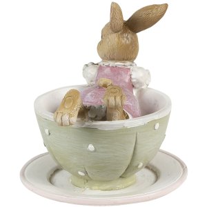 Clayre & Eef 6pr3560 Deco Rabbit Grey 10x8x9 cm