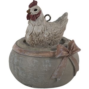 Clayre & Eef 6pr3562 Pendant jewelry chicken white,...