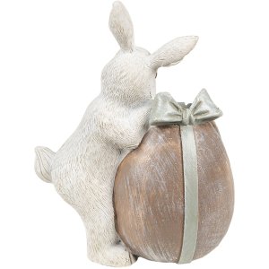 Clayre & Eef 6pr3564 Deco Rabbit Beige, Brown, Grey 8x5x11 cm