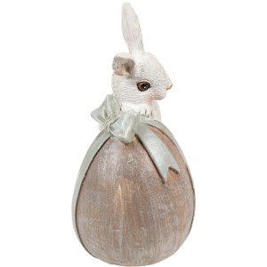 Clayre & Eef 6pr3564 Deco Rabbit Beige, Brown, Grey 8x5x11 cm