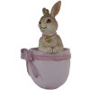 Clayre & Eef 6pr3565 Pendant jewelry rabbit pink 5x4x8 cm