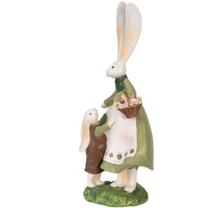 Clayre & Eef 6pr3567 Deco Rabbit Green, Red 10x7x25 cm