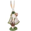 Clayre & Eef 6pr3567 Deco Rabbit Green, Red 10x7x25 cm