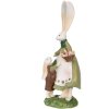 Clayre & Eef 6pr3567 Deco Rabbit Green, Red 10x7x25 cm