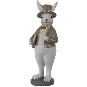 Clayre & Eef 6pr3570 Deco Rabbit Beige, White 5x5x15 cm