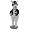 Clayre & Eef 6pr3572 Deco Rabbit Black, White 7x7x20 cm